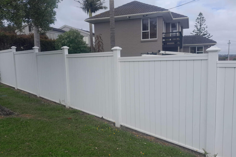 Painted Colonial Fence