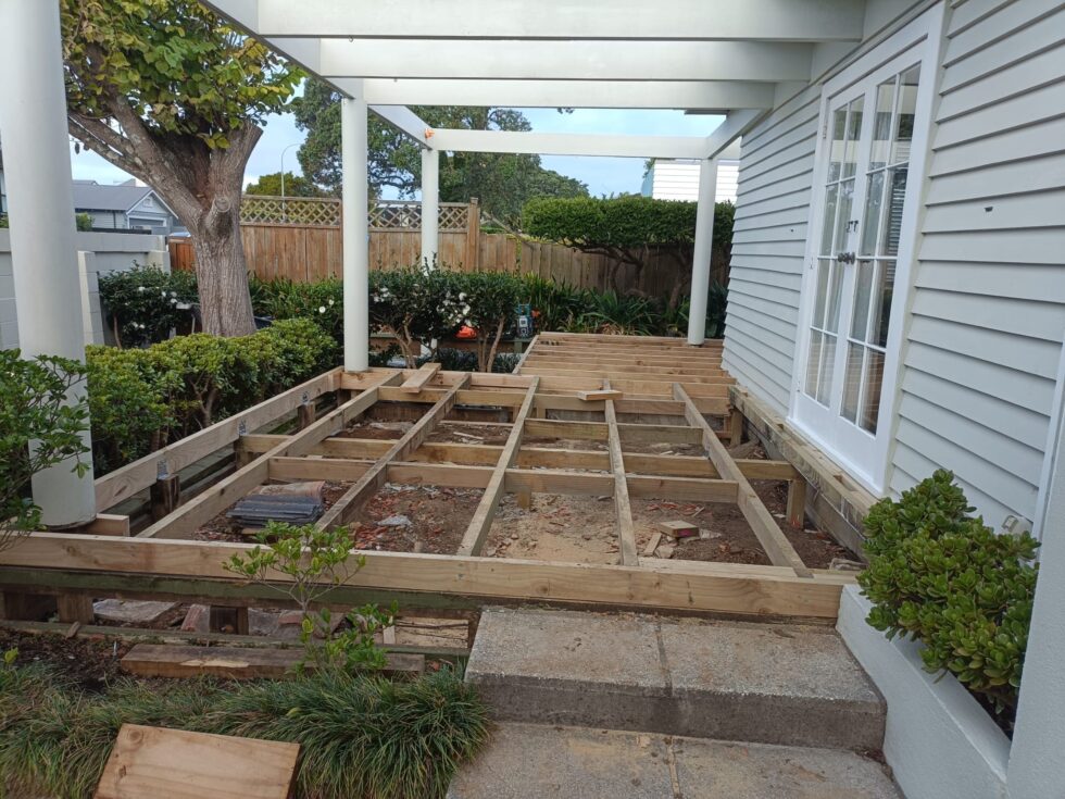 Decking re clad, before picture